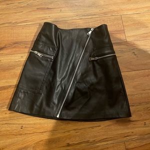 Motor Leather skirt. Brand tag for exposure